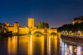 Castle Vecchio at summer night in Verona, Italy