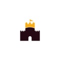 Castle vector logo design.