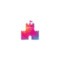 Castle vector logo design.