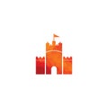 Castle vector logo design.