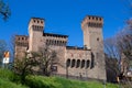 castle of vignola medieval fortress city of cherry with its blooms