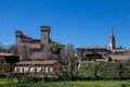 castle of vignola medieval fortress city of cherry with its blooms