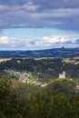 Castle and village in Najac, Aveyron, Southern France Royalty Free Stock Photo