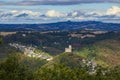 Castle and village in Najac, Aveyron, Southern France Royalty Free Stock Photo