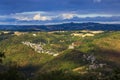 Castle and village in Najac, Aveyron, Southern France Royalty Free Stock Photo