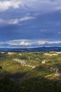 Castle and village in Najac, Aveyron, Southern France Royalty Free Stock Photo