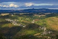 Castle and village in Najac, Aveyron, Southern France Royalty Free Stock Photo