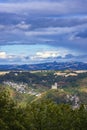 Castle and village in Najac, Aveyron, Southern France Royalty Free Stock Photo