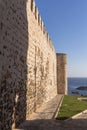 On the castle wall in the town of Sines, Portugal Royalty Free Stock Photo