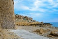 Castle walls in Isola di Capo Rizzuto, the province of Crotone,