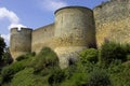 Castle walls montreuil-bellay loire valley france