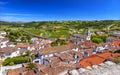 Castle Walls Orange Roofs Farmland Countryside Obidos Portugal Royalty Free Stock Photo