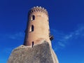 Castle Watch Tower with Balcony and Blue sky Royalty Free Stock Photo