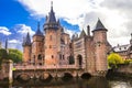 Castle on water - fairy castle De Haar Royalty Free Stock Photo