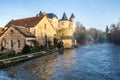 Castle and water mill in Verteuil-sur-Charente, France