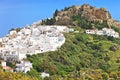 The castle and white houses in the Spanish town of Salobrena, Andalusia Royalty Free Stock Photo