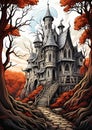 Castle in the Woods: A Staircase Leading to Inhabited Levels wit