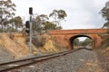 Castlemaine-Sawmill Road bridge railway tunnel near Castlemaine, Australia