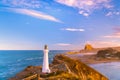 Castlepoint Lighthouse and Castle Rock is located on the east coast of the Wairarapa region near Masterton, New Zealand.