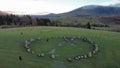 Castlerigg Stone Circle by drone Ariel view