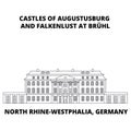 Castles Of Augustusburg Westphalia Germany line icon concept. Castles Of Augustusburg Westphalia Germany linear vect Royalty Free Stock Photo