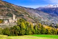 Castles of Valle d`Aosta. Castello Reale di Sarre, Italy Royalty Free Stock Photo