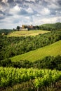 Castles and vineyards of Tuscany, Chianti wine region of Italy Royalty Free Stock Photo