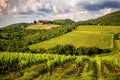 Castles and vineyards of Tuscany, Chianti wine region of Italy Royalty Free Stock Photo