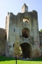 Castleton, Sherborne, Dorset UK: view of the ruins and ground of Sherborne Old Castle Royalty Free Stock Photo