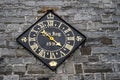 Castletown, Isle of Man, June 15, 2019. Castle Rushen clock is a notable landmark in Castletown, having been presented by Queen Royalty Free Stock Photo