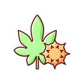 Castor bean RGB color icon