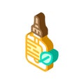 castor oil isometric icon vector illustration