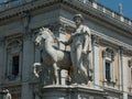 Castor or Pollux Statue in Rome Royalty Free Stock Photo