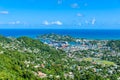 Castries, Saint Lucia - Tropical coast beach on the Caribbean island of St. Lucia. It is a paradise destination with a white sand