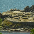 Castro de BaroÃÂ±a fort Porto do Son Galicia, Spain