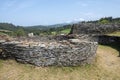 Castro de CoaÃÂ±a, an Iron Age settlement. Asturias, Spain Royalty Free Stock Photo