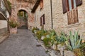 Castrocaro Terme e Terra del Sole, Forli Cesena, Emilia Romagna, Italy: old alley in the historic center Royalty Free Stock Photo