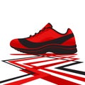 Casual Basketball Shoe Vector and Icon Royalty Free Stock Photo