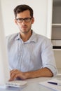 Casual businessman working at his desk Royalty Free Stock Photo