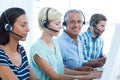 Casual call centre workers in the office Royalty Free Stock Photo