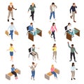 Casual City People Icons Set Royalty Free Stock Photo