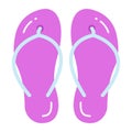 A casual footwear with two stripes, download this icon of flip flops