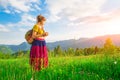 Casual girl relaxes doing stretching and yoga Royalty Free Stock Photo