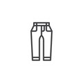 Casual jeans trousers outline icon
