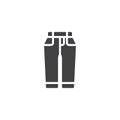 Casual jeans trousers vector icon