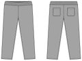 Casual jersey pants / sweat pants template vector illustration / gray