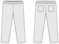 Casual jersey pants / sweat pants template vector illustration / white