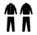 Casual jersey suits for sports, training etc. vector illustration set / white and black