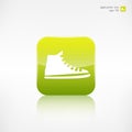 Casual keds, gym shoes icon.Application button.