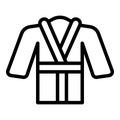 Casual kimono icon outline vector. Jiu jitsu